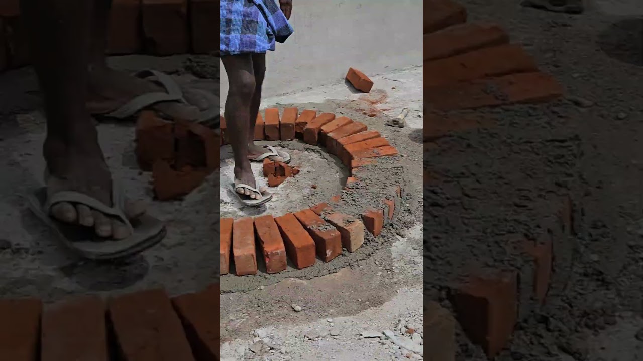 Circular Water Tank Stage Build with Bricks #shorts #bricks #circular #watertank #stage #build