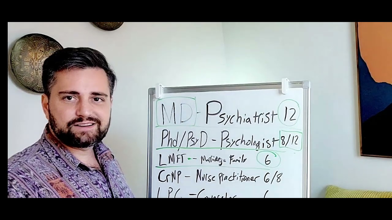 🕯️How do I become a therapist? What is a psychiatrist, LICSW, LMFT, Psychologist, LPC?