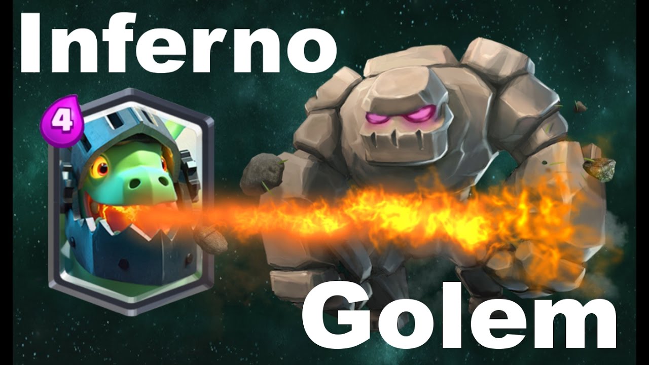 Clash Royale - Golem + Inferno Dragon Deck! Live Grand Challenge