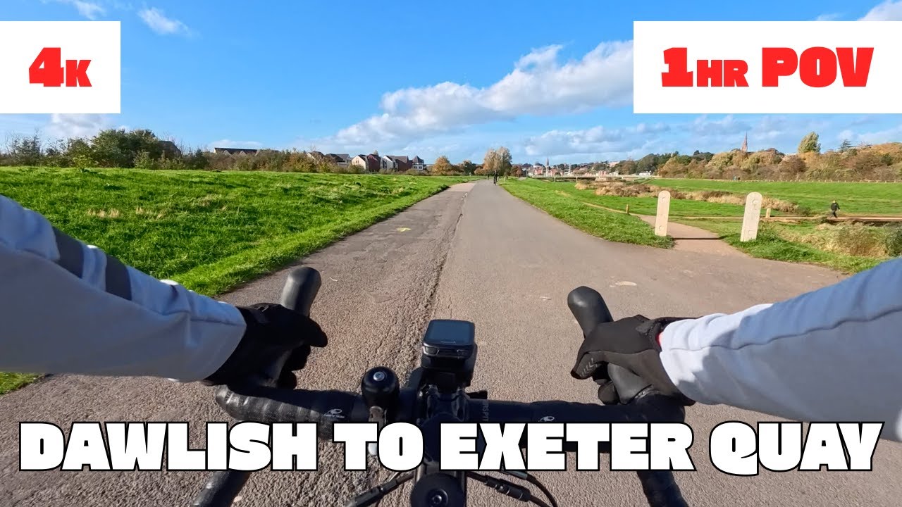 4K POV: Dawlish to Exeter Quay (Outbound) | River Exe Cycle Trail Ride