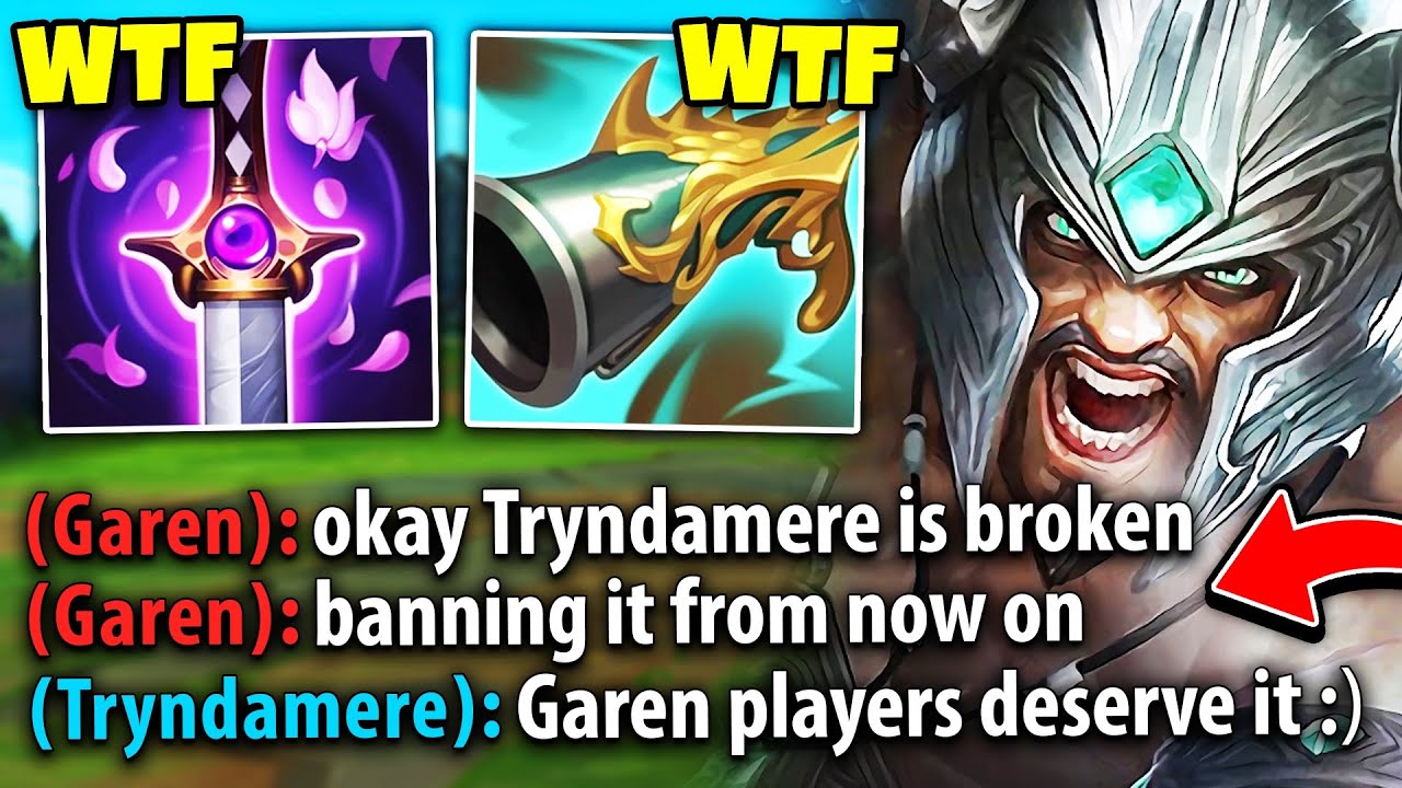 HOW TO SLAUGHTER GAREN PLAYERS WITH TRYNDAMERE TOP! (FT. RANK 1 TRYNDAMERE)