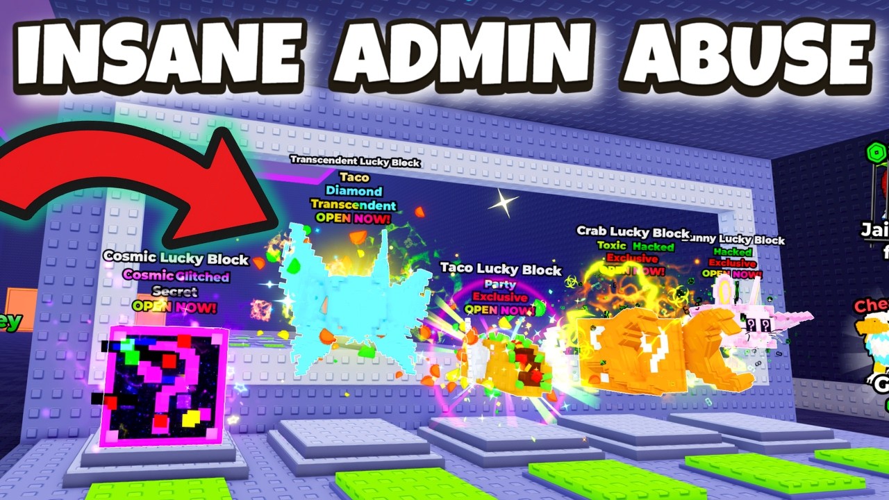 PULL A LUCKY BLOCK had INSANE Admin Abuse!