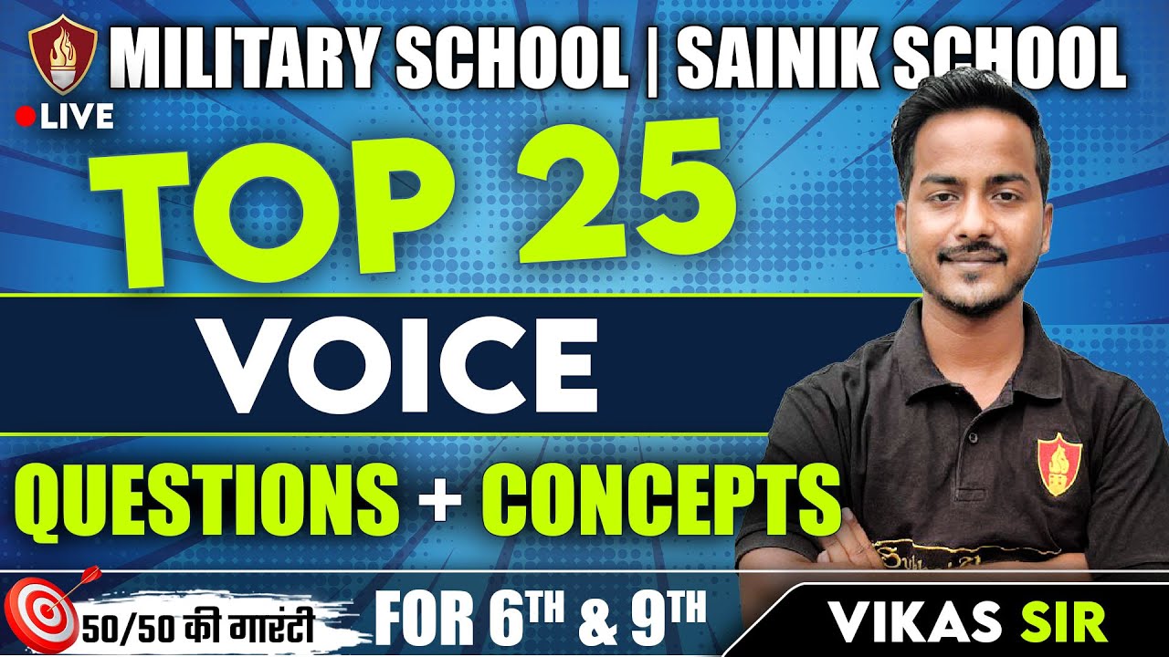 Sainik School English Grammar Class 6 & 9 | Active & Passive Voice | Sainik School Coaching