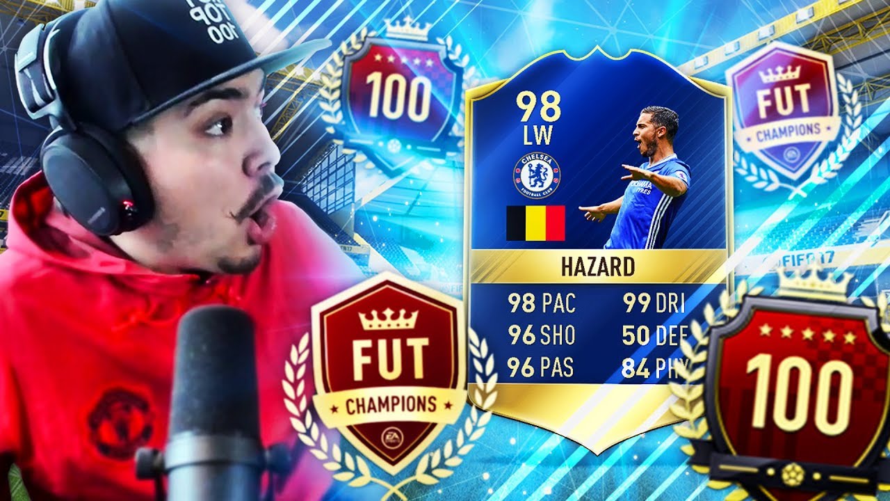 98 TOTS HAZARD IN A PACK!!! TOP 100 REWARDS! FIFA 17