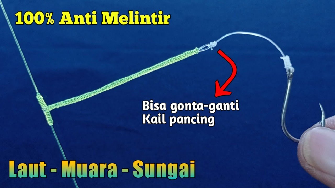 Cara membuat rangkaian pancing dasaran anti melintir | Bottom fishing