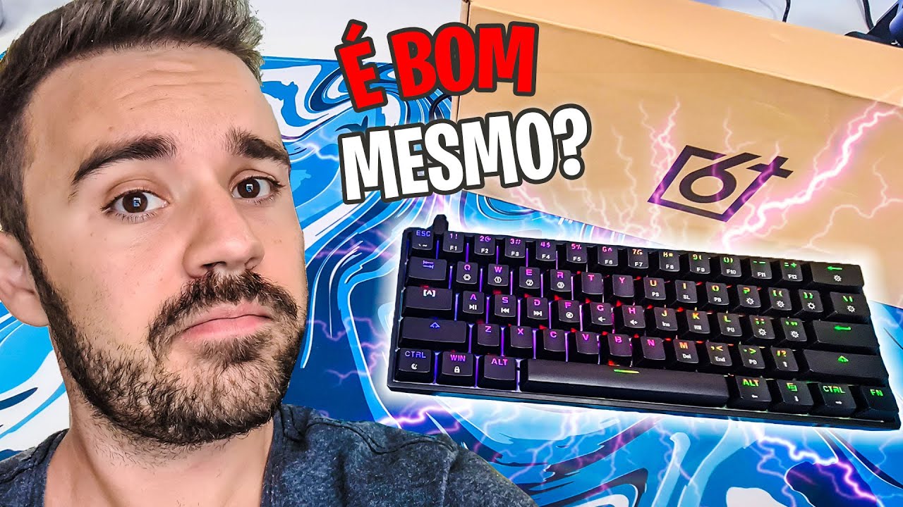 POR QUE ESSE TECLADO 60% É TÃO PEDIDO? - SKYLOONG GK61 Gateron Yellow/Red Óptico