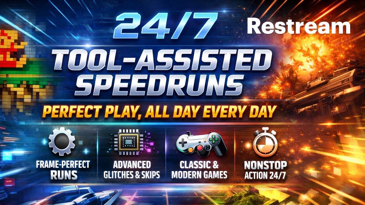 🎮 24/7 Tool-Assisted Speedruns (TAS) | Perfect Play, All Day Every Day