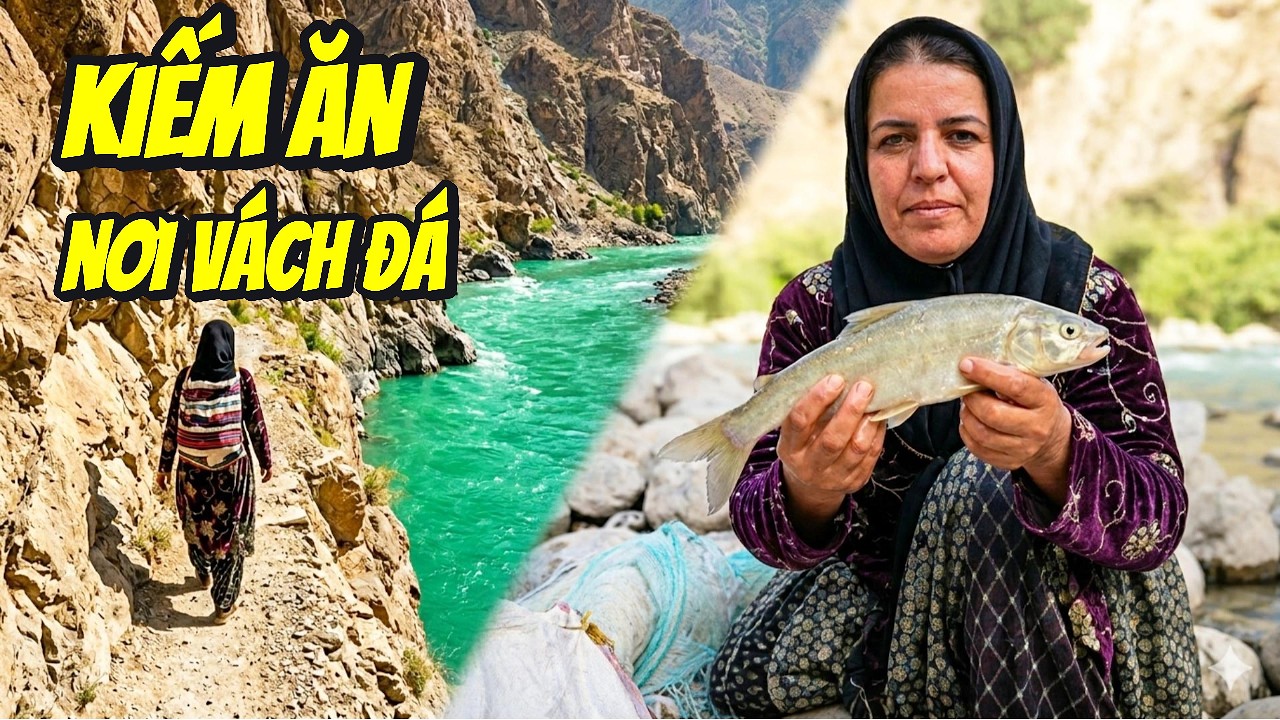 Mẹ Đơn Thân Du Mục: Đổi cả ngày dài dưới dòng nước lạnh lấy bữa cá hiếm hoi cho con