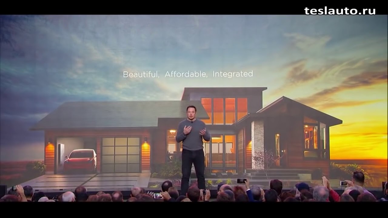 Илон Маск (Elon Musk) - Презентация Tesla Powerwall и Солнечной крыши SolarCity
