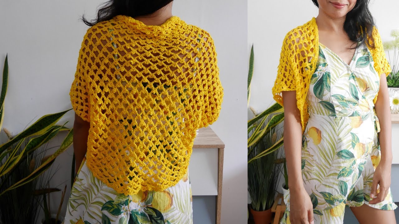 Quick crochet summer shrug pattern