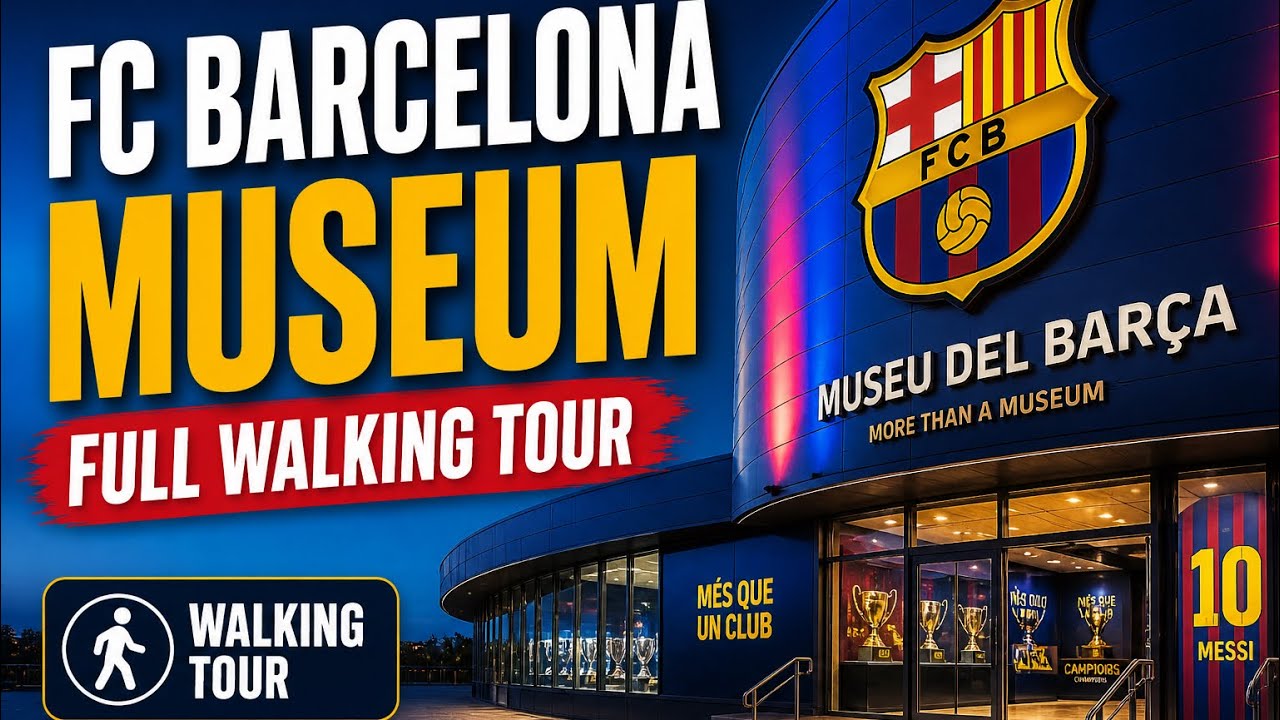 FC BARCELONA Museum Full Walking Tour | CAMP NOU | #messi #fcbarcelona #lamineyamal