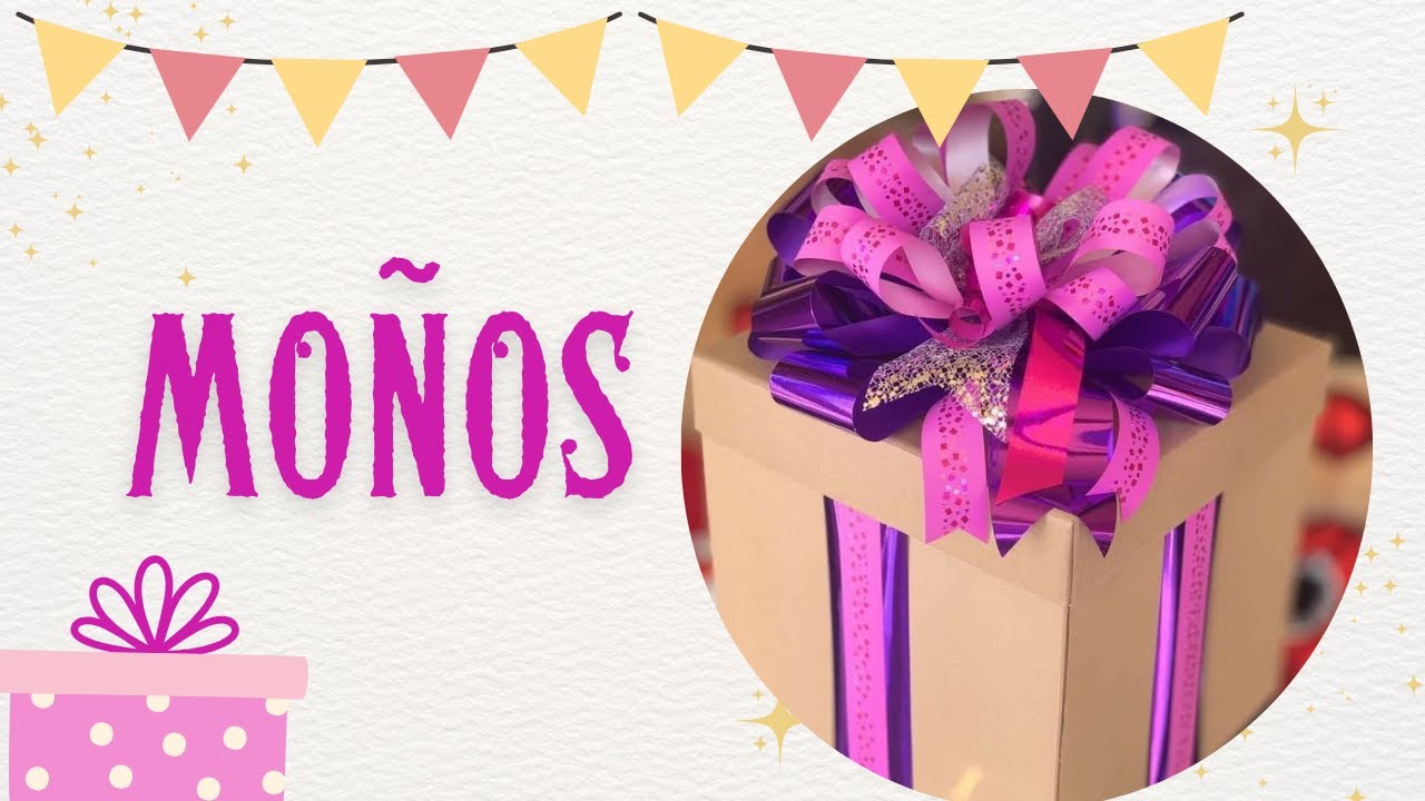 como hacer moños en cinta papel