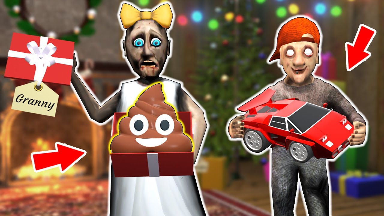 Little Granny vs bad Gifts vs New Year vs Grandpa - funny horror animation (p.385)