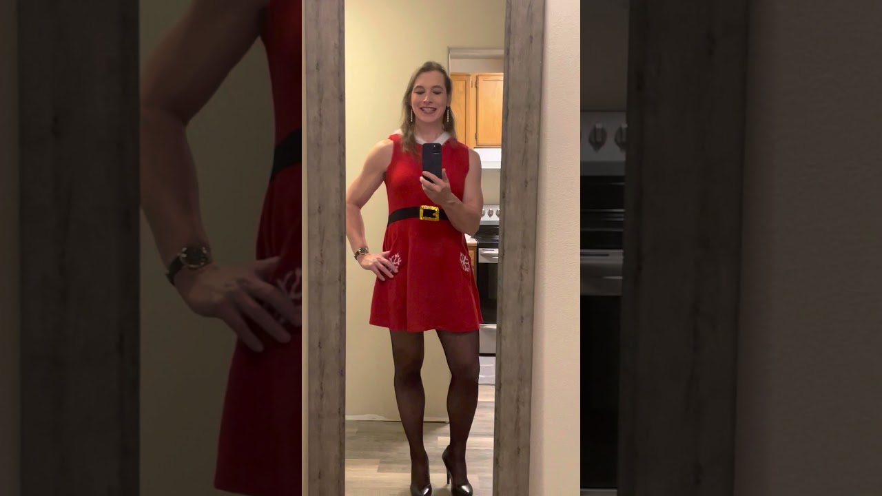 Male to female transition.  MtF transgender pantyhose crossdress