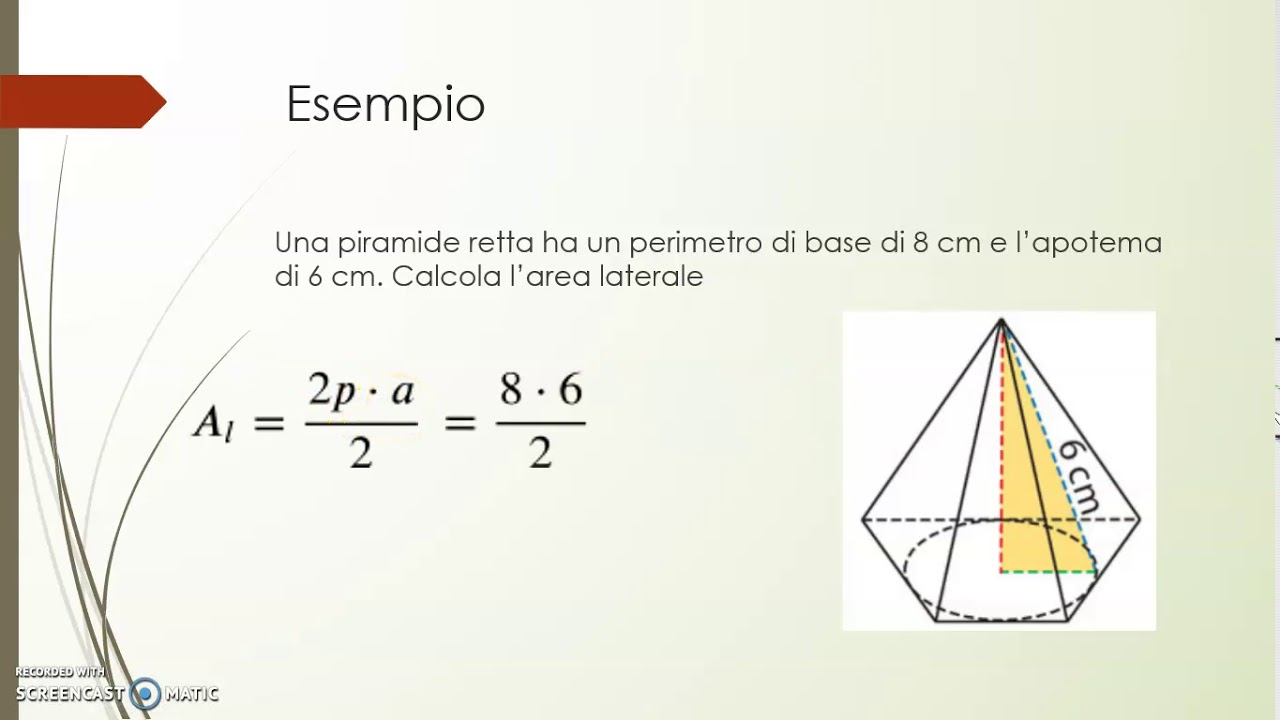 Superficie e volume della piramide