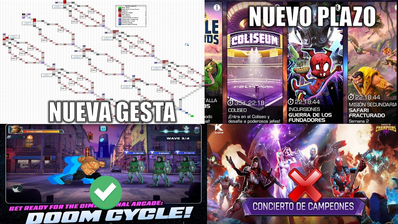 EN CAIDA ARCADE DIMENSIONAL CONCIERTO DE CAMPEONES + CAMBIOS EN INCURSIONES Y GESTA - Marvel MCOC
