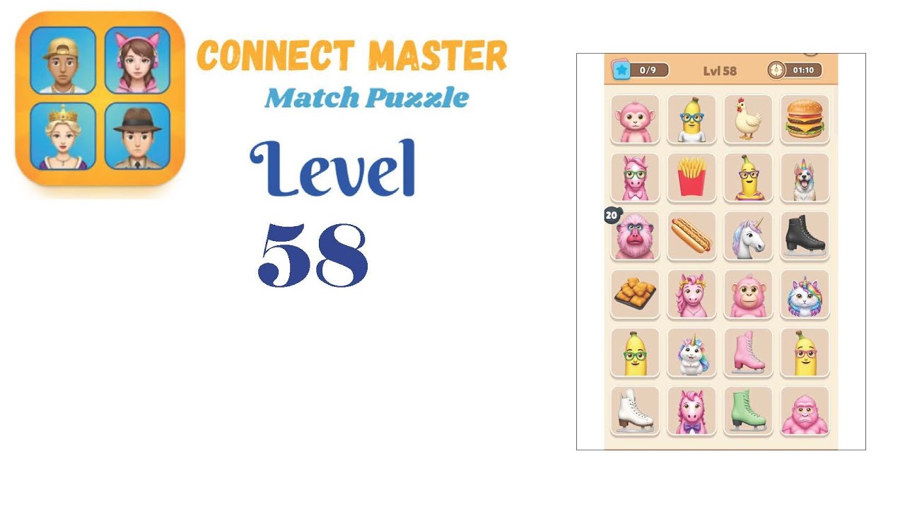 Connect Master Level 58 | Match Puzzle | Visual Logic Puzzle Gameplay 🧠✨