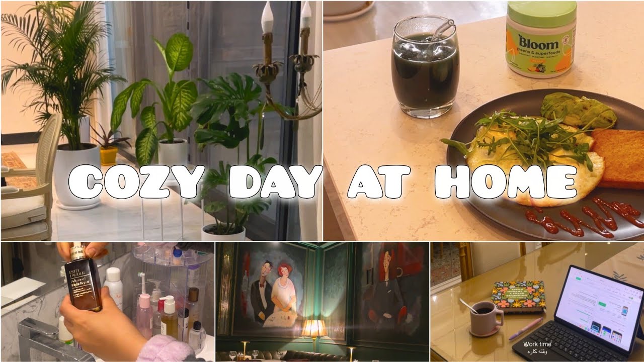 Cozy day at home✨️💎✨️skincare routine🎀 date night 💓 home gym