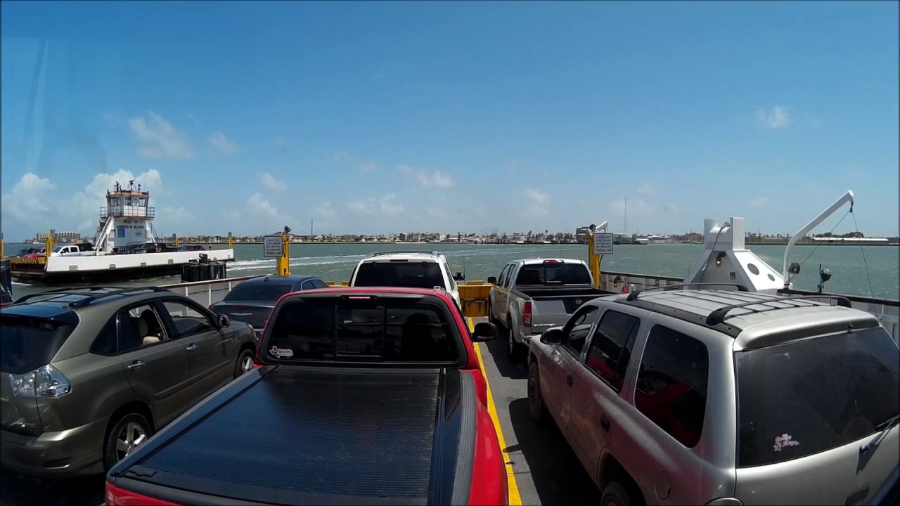 Class A Motorhome on Ferry to Port Aransas