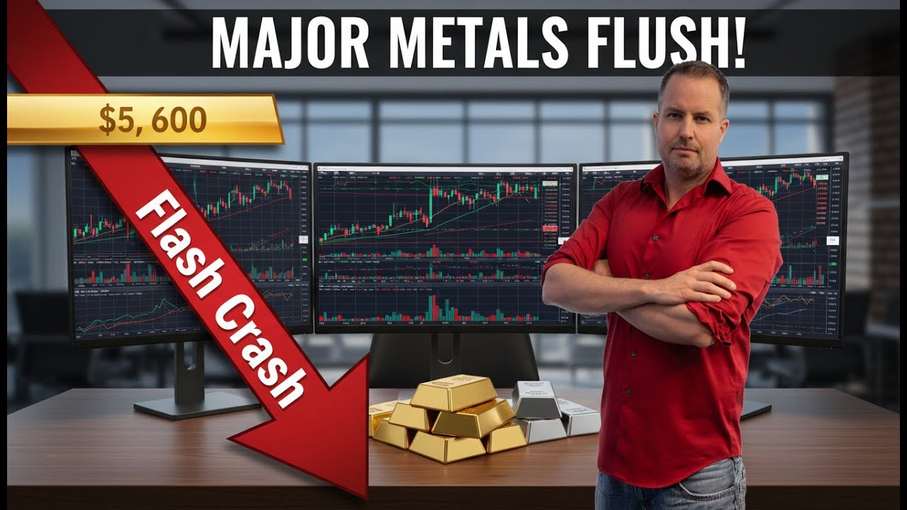 GOLD FLASH CRASH: $5,600 to $5,100 in 60 Minutes! (2026 Inflation Crisis)