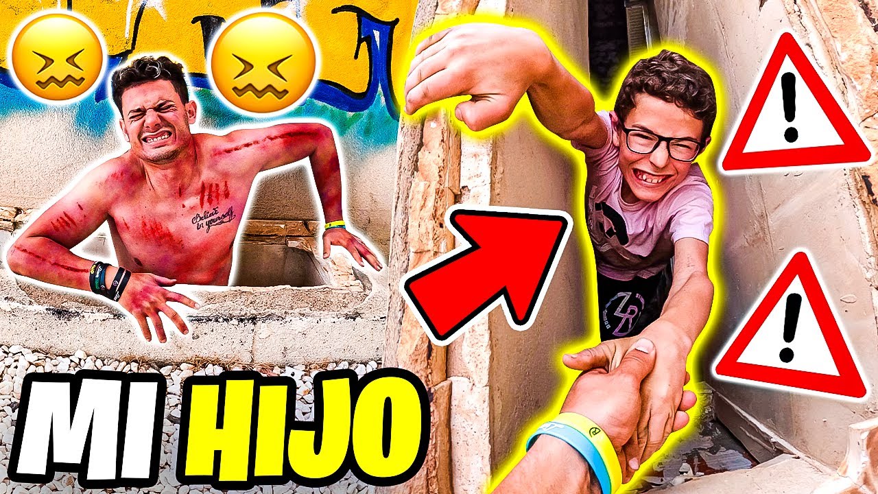 ATRAPADO con MI HIJO de 10 AÑOS en un AGUJERO⚠️| Parkour Vlog