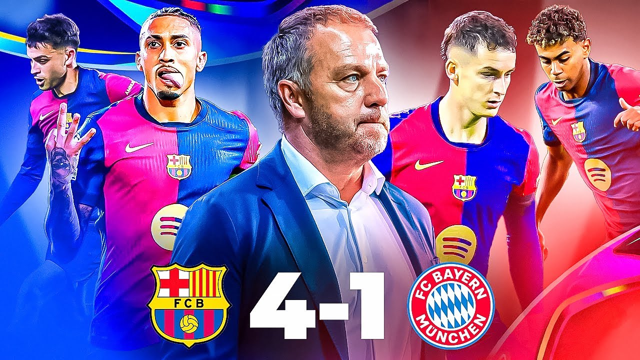H I S T O R I Q U E !!!! 😳 😳 😳 😳Le Bar&ccedil;a MATRAQUE le Bayern (4-1) - Raphinha TRIPL&Eacute; - Le debrief