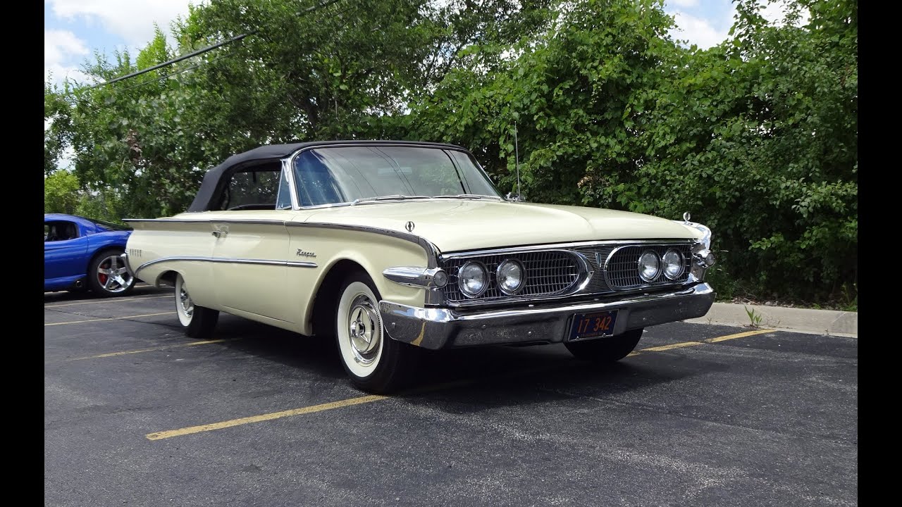 RARE 1960 Edsel Ranger Convertible in Yellow Paint & Start Up & Ride My Car Story with Lou Costabile