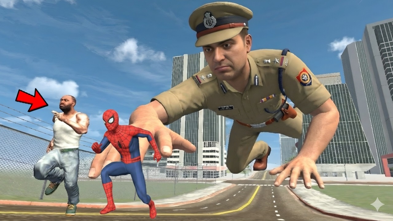 😱 Spiderman Robbed the Bank & Police Chasing Franklin, Hulk & Spidey! &ndash; IDB3D @HeligamerSSS