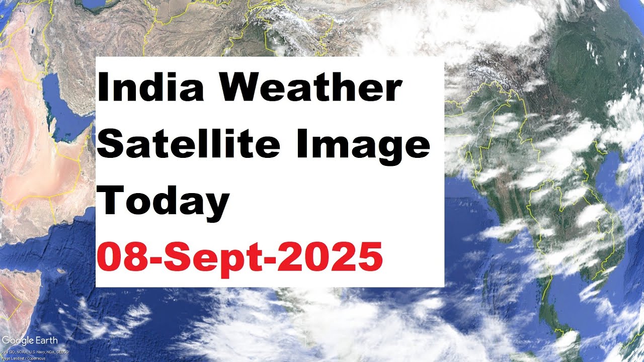 India Weather Satellite Image Today 08-Sept-2025 Night | India Weather #imd