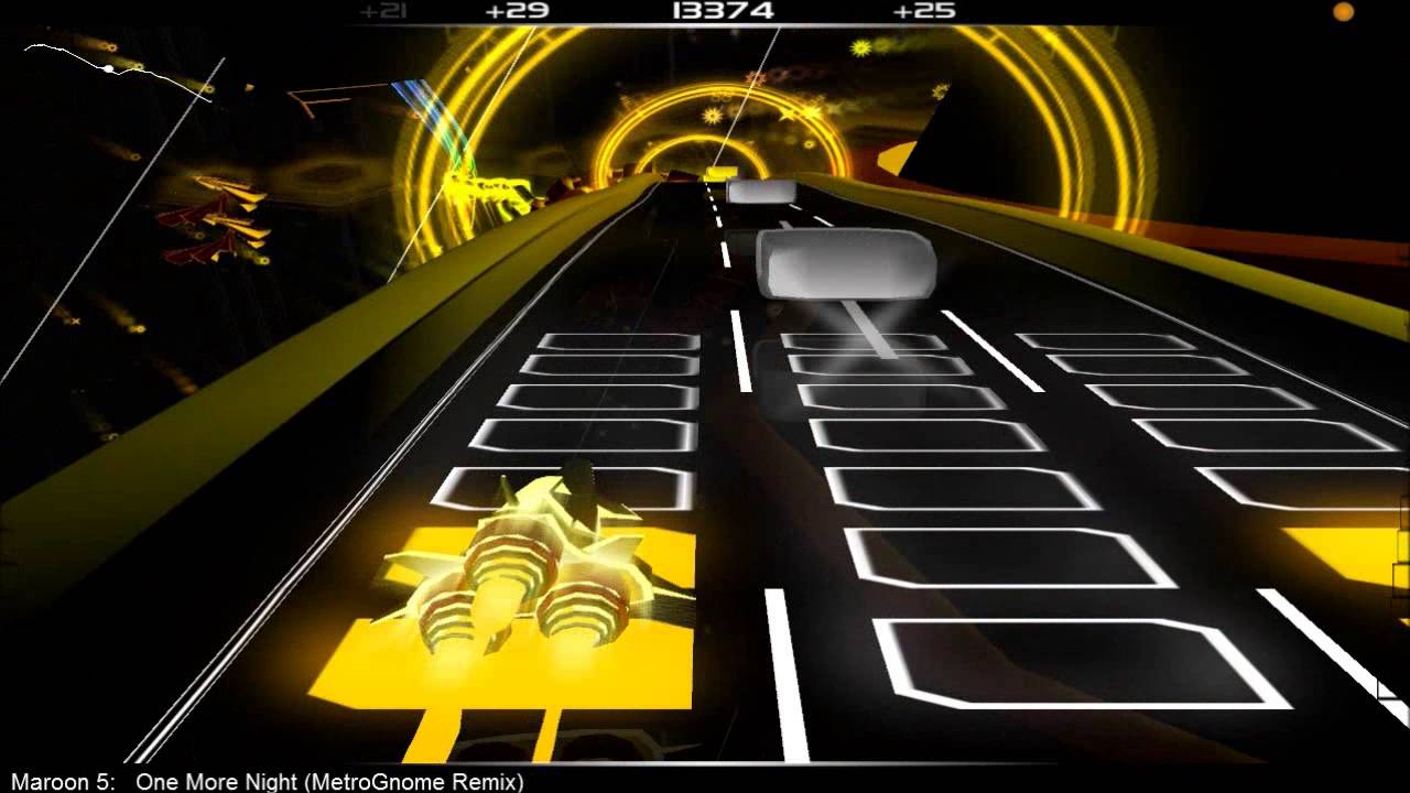 Audiosurf: Maroon 5 - One More Night (MetroGnome Remix)