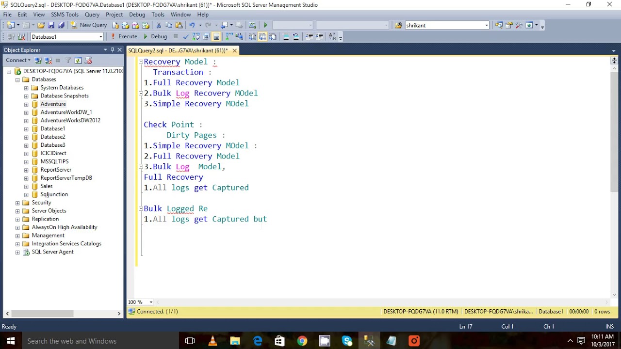 Recovery Model  in sql server Part 2