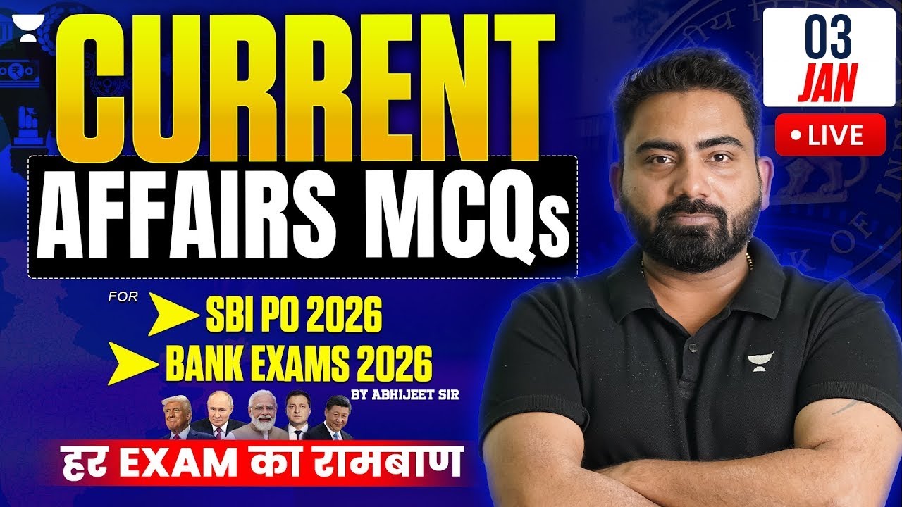 Daily Current Affairs MCQs | 3rd January 2026 | Current Affairs by Abhijeet Sir
