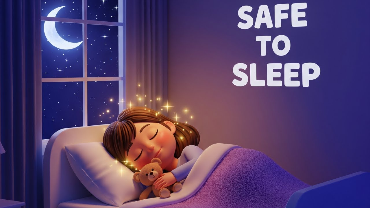 I Am Safe to Sleep 💛 – Calming Night Affirmations for Kids