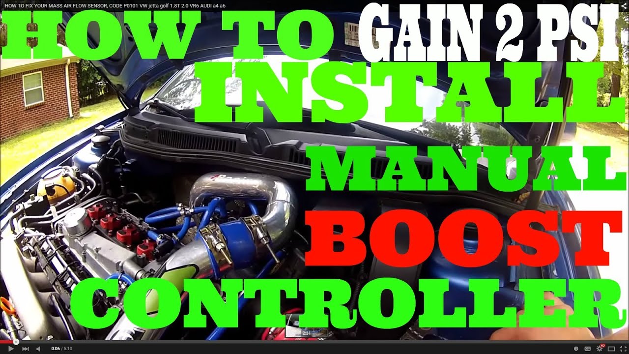 HOW TO INSTALL A MANUAL BOOST CONTROLLER JETTA 1 8T AUDI EVO GOLF GTI