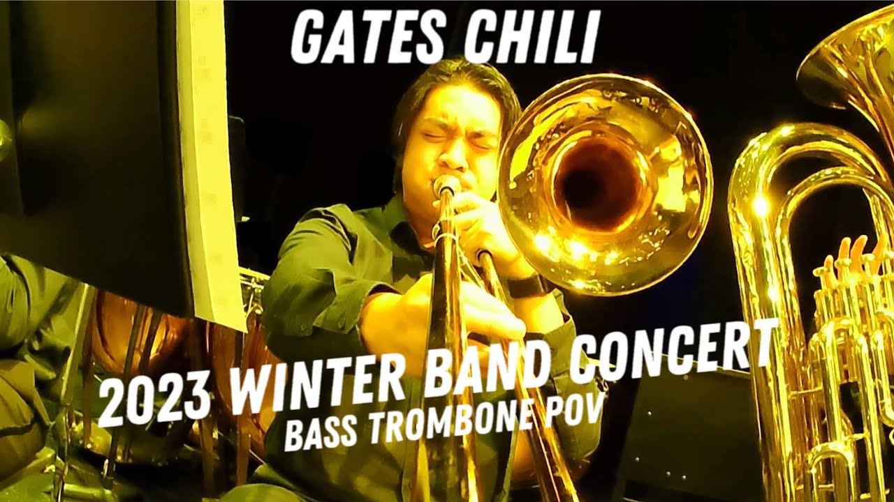 Gates Chili High School 2023 Winter Band Concert (Bass Trombone and Bari Sax GoPro POV)