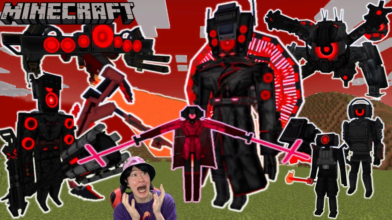 【スキビディマイクラ】ド迫力セミタイタン降臨！７８話のスピーカー軍全集結シーンを完全再現した神アドオンがレベチすぎた！【スキビディトイレ】【Skibidi Toilet】#minecraft #実況