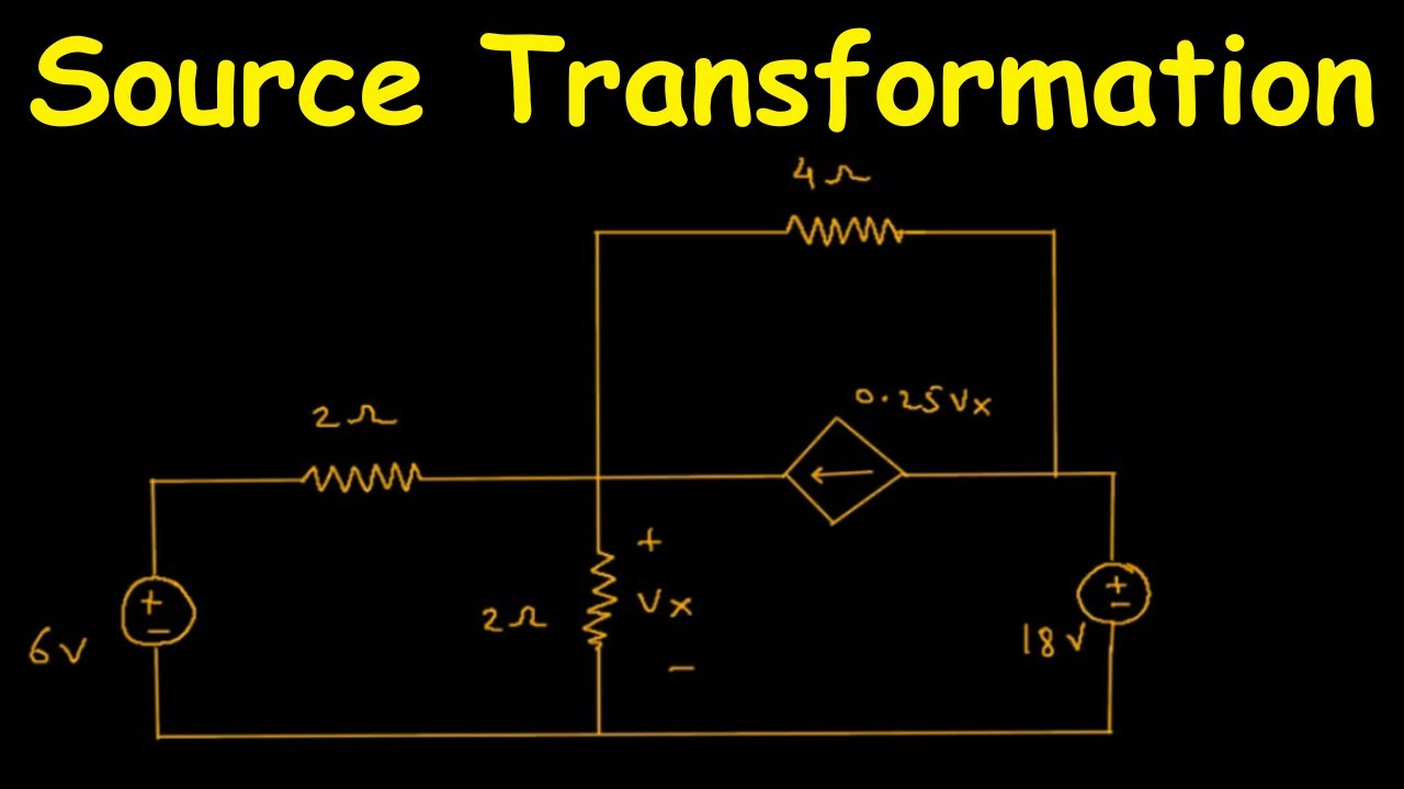 Source transformation with dependent source | Electrical Engineering