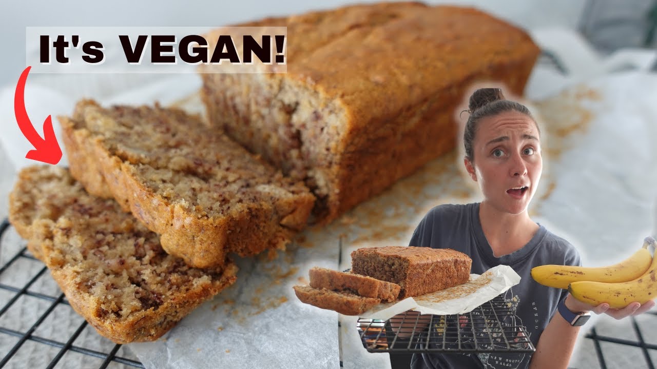 Super moist and easy vegan banana bread recipe with only 2 bananas