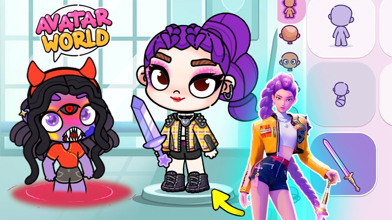&iexcl;F&Aacute;CIL! C&oacute;mo crear a Rumi de KPOP Demon Hunters en AVATAR WORLD 🌍 PAZU