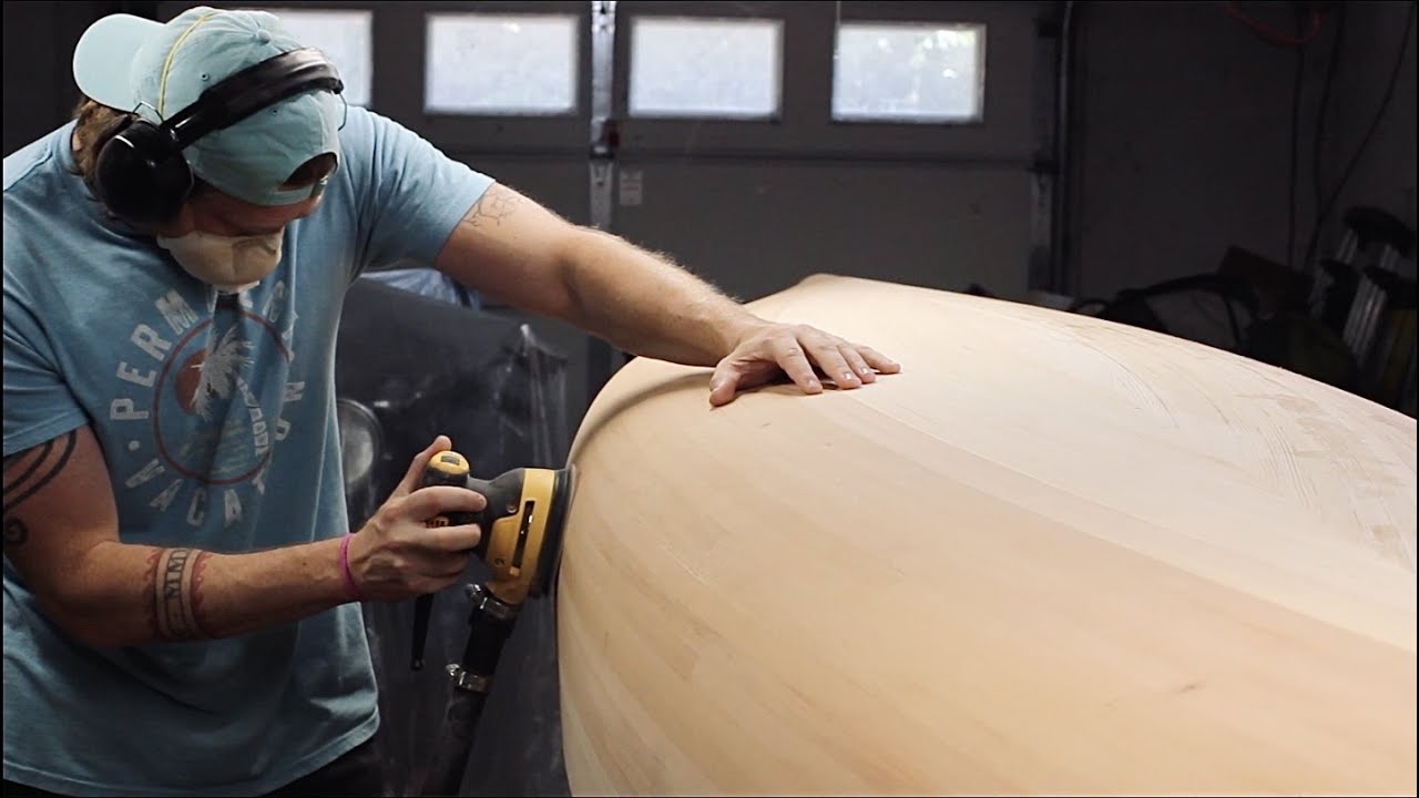 Canoe Ep.5 - Gluing Stems & Sanding the Hull