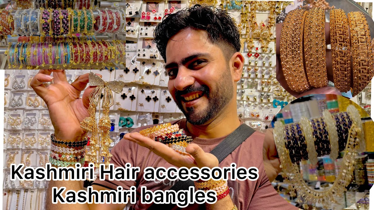 Hair accessories Kashmiri jewellery Kashmiri bangles Kashmiri khussa Punjabi shawl contact on what’s