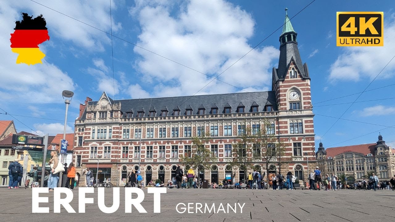 Erfurt, Germany: A Walking tour on 2025 I Travel Vlog I 4K HDR