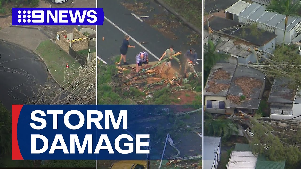 Wild storm destruction across South East Queensland | 9 News Australia