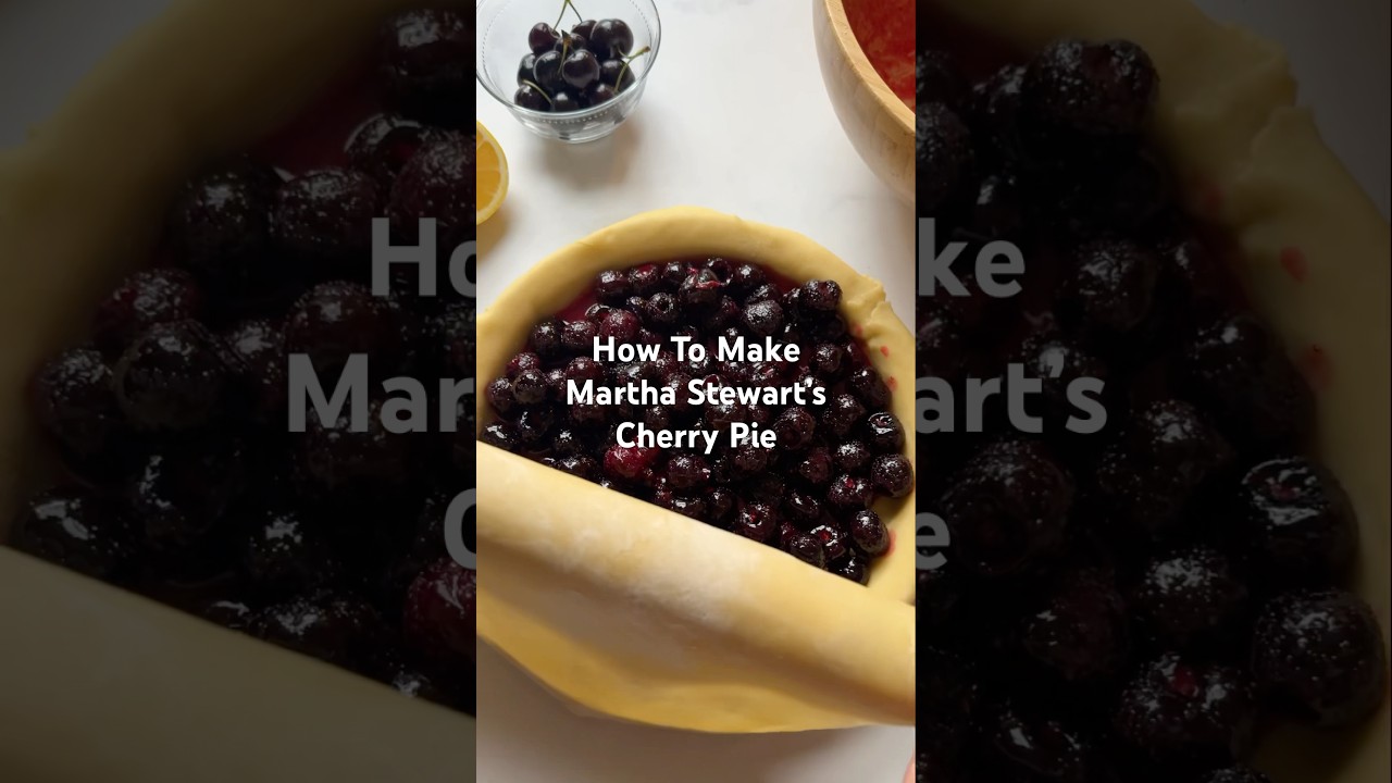 Cherry Pie 🥧 #easycooking #baking #bakingrecipes #cherrypie #recipe #food #cooking #shorts #pie