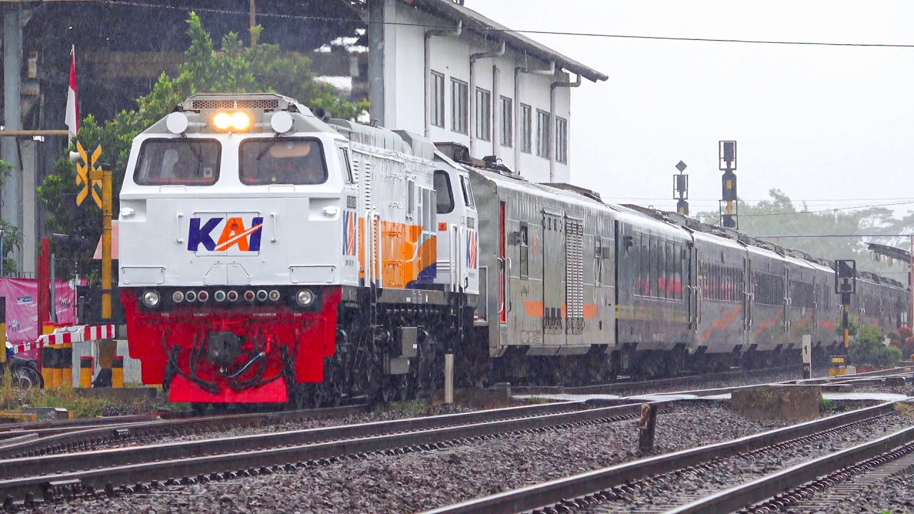 KERETA API PANJANG‼️ MENEMUKAN 30 KERETA API DI PERLINTASAN DAN STASIUN KUTOARJO