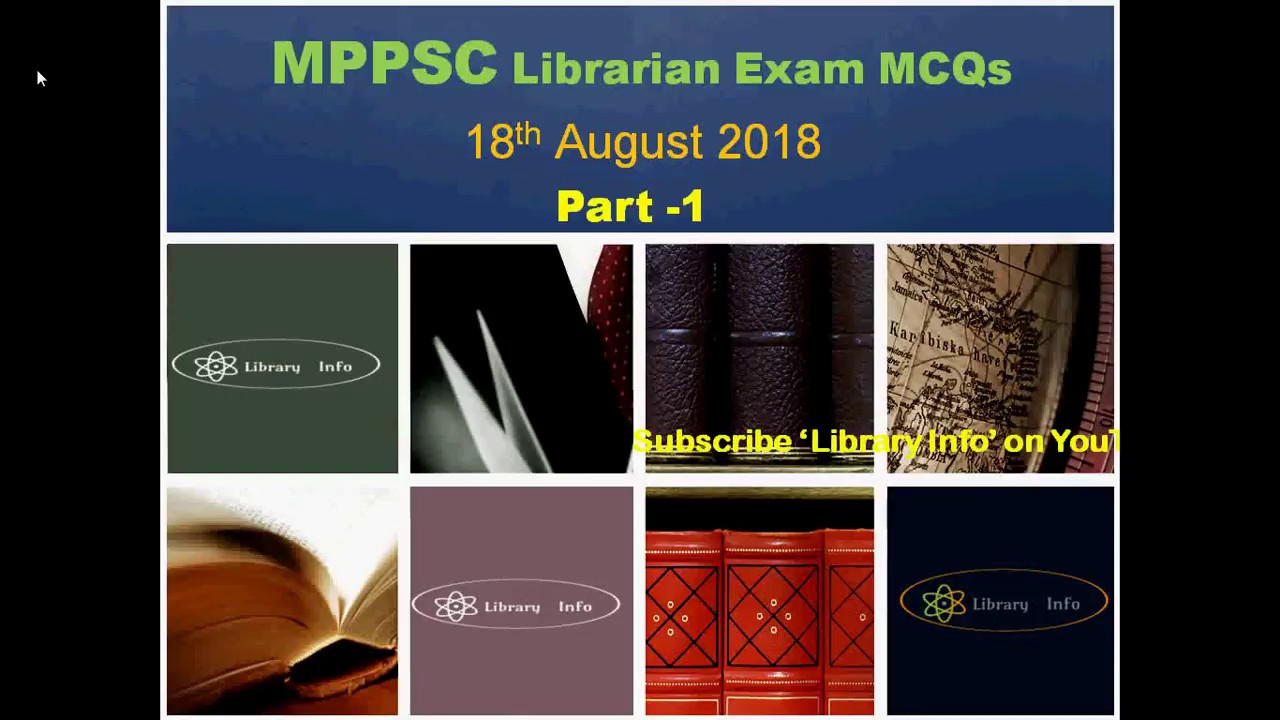 Library Science MCQs: MPPSC Librarian Exam 2018, Part 1