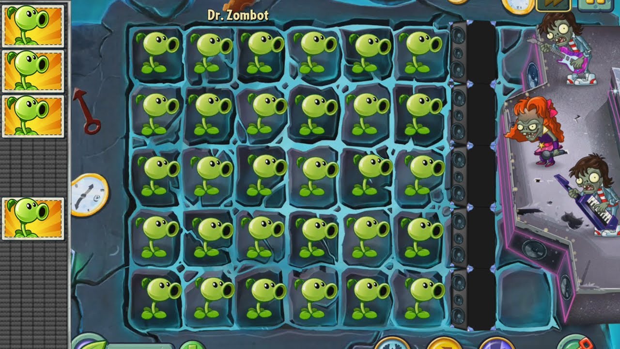 Plants vs Zombies 2 - Peashooter vs all Zomboss