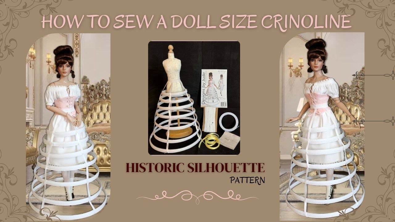 How To Sew a Doll Size Cage Crinoline / Hoop Skirt / Club Grace Historic Silhouette Pattern - Part 2