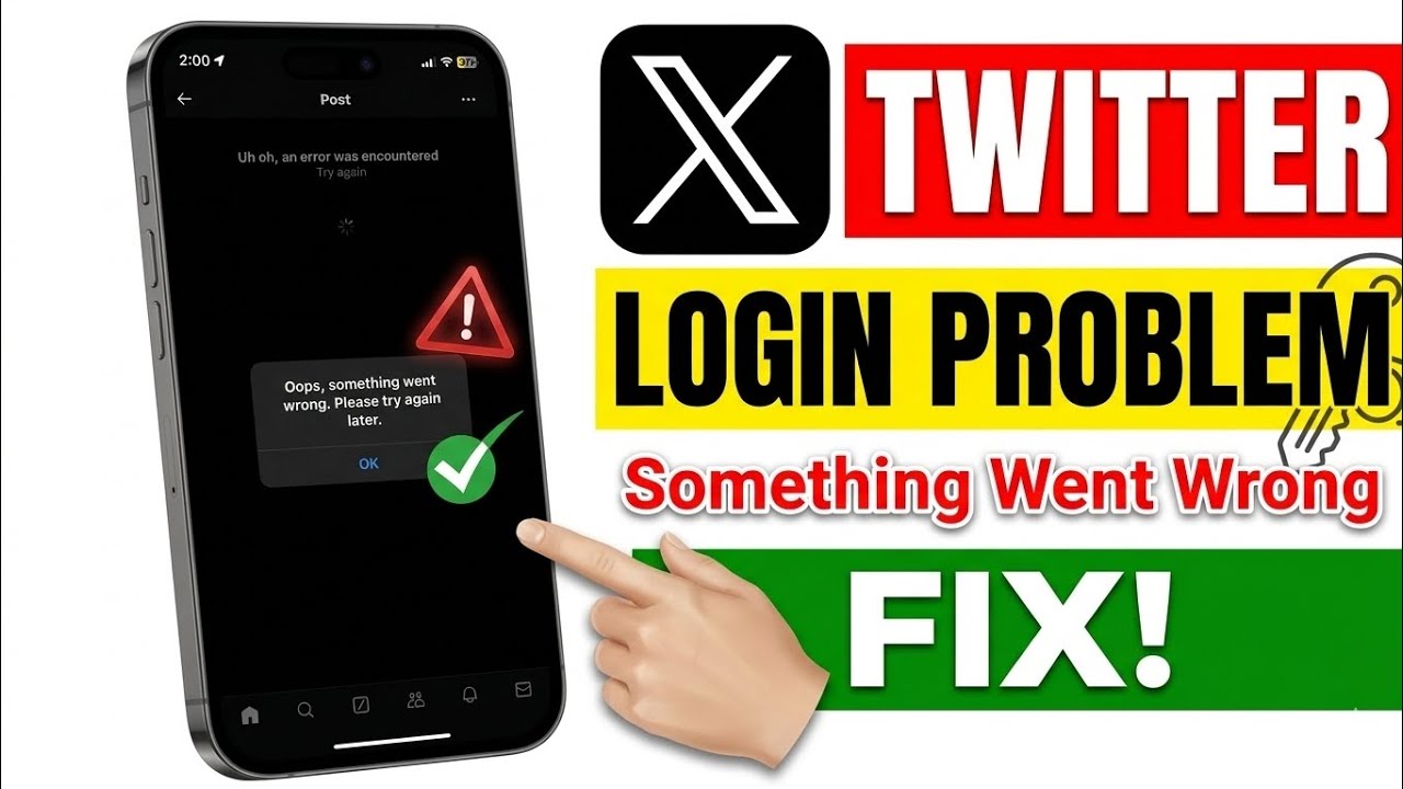 X Twitter Login Problem | something isn't right try your request again later x | twitter error today