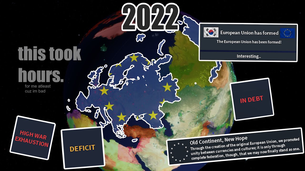 Forming European Union BEFORE 2023 in Rise of Nations
